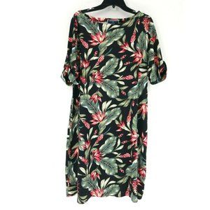 Floral Tropical Dress 1X New